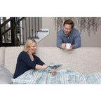 Duvalay Extra-LarOcean Plaid Luxury Memory Foam Sping Bag and Duvet