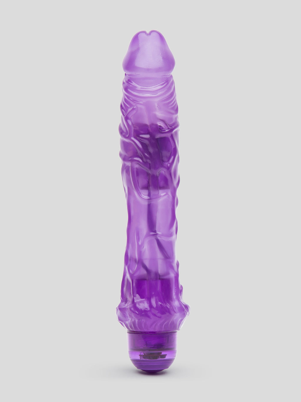 Exotic Diamond 10 Function Realistic Dildo Vibrator 9 Inch, Purple