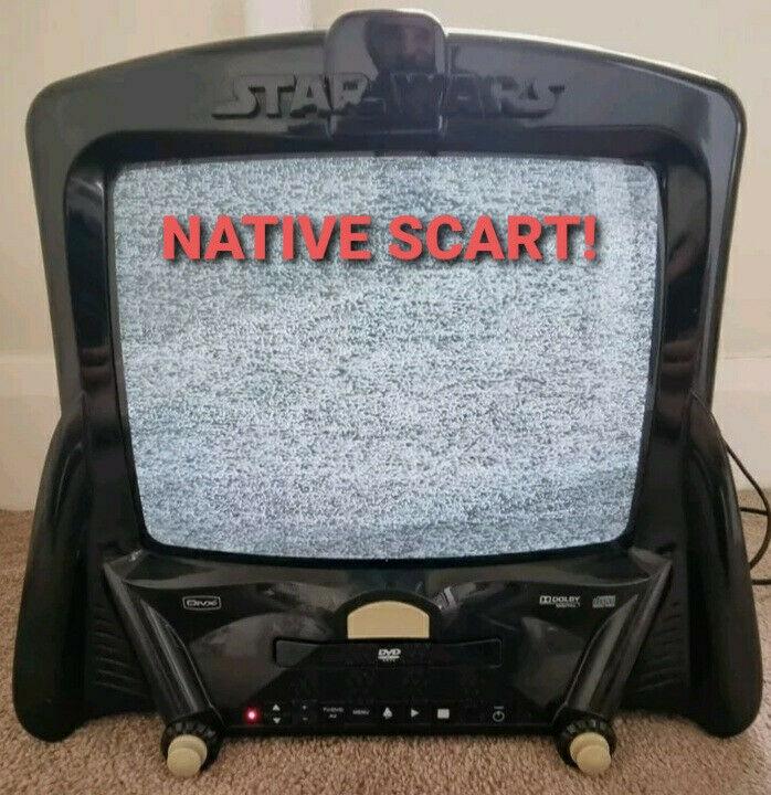 star wars  darth vader 14” *rare* scart* crt tv retro gaming rgb 13 lightsaber