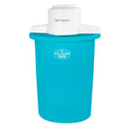Electric Ice Cream Maker With 6 Qt Capacity- Ice Cream Machine Makes Frozen Yogurt or Gelato in Minutes- Ice Cream Maker with Aluminum Canister- Blue