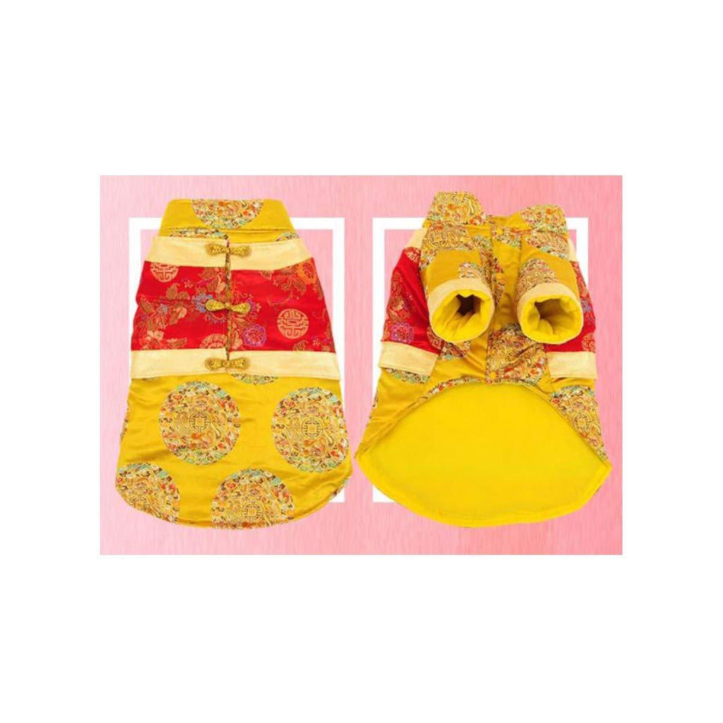 KALMAR Big Dog Clothes LarDog Festival Tang Suit Golden Wool Coat Labrador Festive Pet Winter Clothes