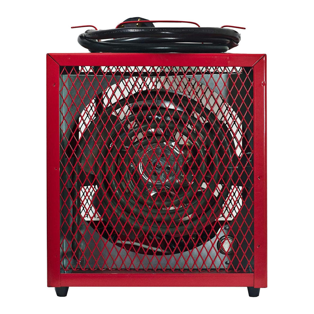 Comfort Zone 4800W, Industrial, Electric, Portable Fan Forced  Workshop Space Heater, Red