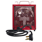 Comfort Zone 4800W, Industrial, Electric, Portable Fan Forced  Workshop Space Heater, Red