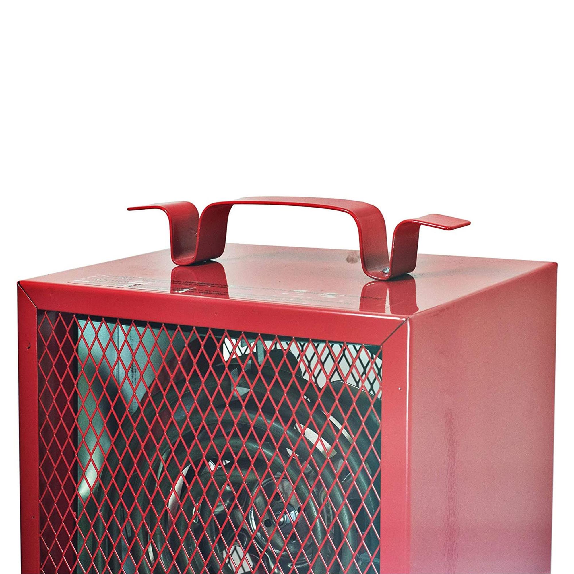 Comfort Zone 4800W, Industrial, Electric, Portable Fan Forced  Workshop Space Heater, Red