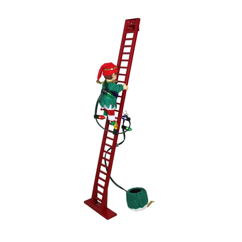 Mr Christmas Animated and Musical Climbing Elf with Light Strand