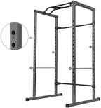 Power Squat Rack, Heavy Duty Multi-Function Power CaRack, Barbell Weight Lifting Workout Station, Weight Capacity 1000 Pounds