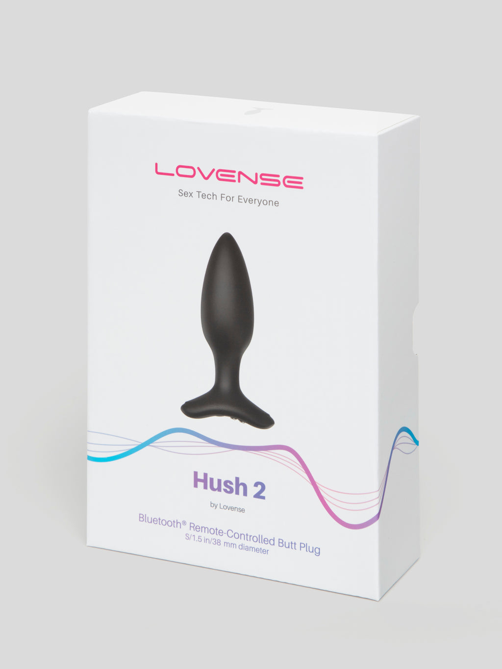 Lovense Hush 2 Small App Controlled Rechargeable Vibrating Butt Plug 4 Inch, Black