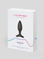 Lovense Hush 2 Small App Controlled Rechargeable Vibrating Butt Plug 4 Inch, Black