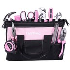 232-Piece Pink Tool Set with Drill, 20V Cordless Drill Driver and Home Tool Set, Pink Drill Set for Women, Lady's Repairing Kit with 12-Inch StoraBag, Pink