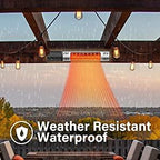 Simpl Dlux Wall Mountd Patio Outdoor Hatr for Balcony, Courtyard ith Rmot Control