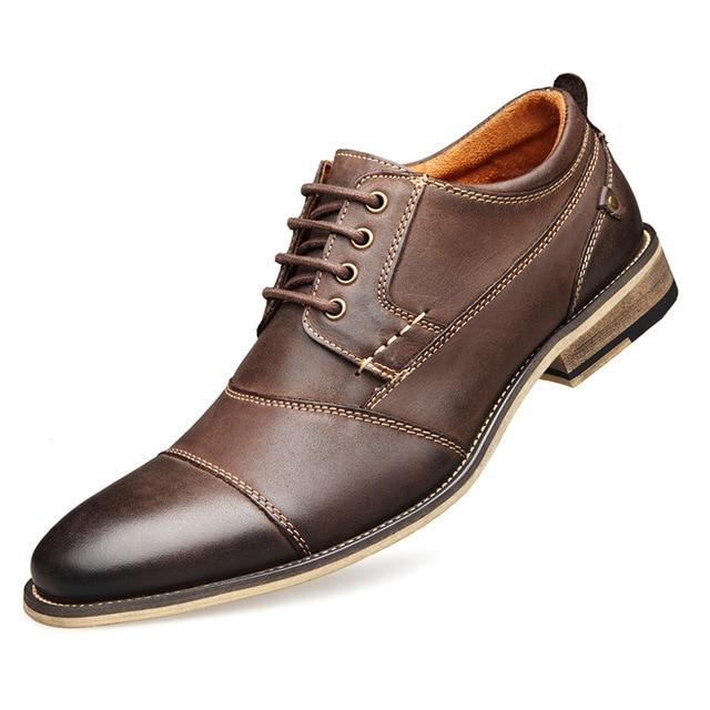 Men's Shoes - Men's Top Quality Genuine Leather Dress Shoes