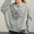 Spring Crew Neck Loose Casual Sweatshirt