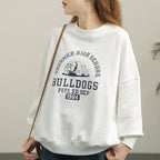 Spring Crew Neck Loose Casual Sweatshirt
