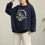 Spring Crew Neck Loose Casual Sweatshirt