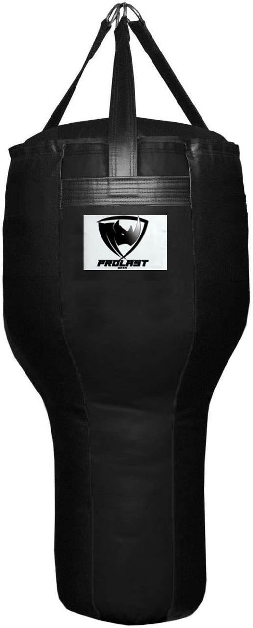 PROLAST Heavy Punching Bag Angle Bag Best for Hook and Upper Cut MMA Muay Thai 65 lb -FILLED ( Black )
