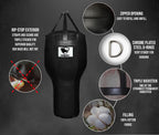 PROLAST Heavy Punching Bag Angle Bag Best for Hook and Upper Cut MMA Muay Thai 65 lb -FILLED ( Black )