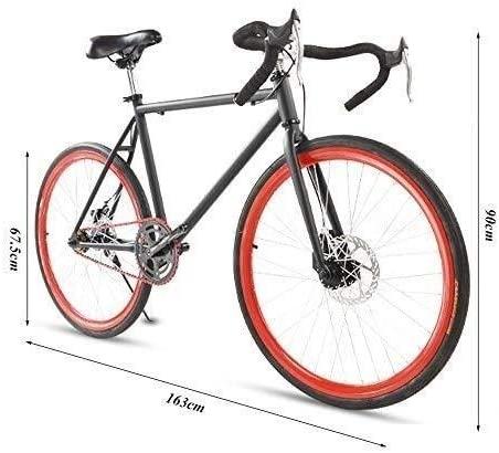 Modenny Road Bike, Simple Outdoor Sport Bicycle for Men Adult Women's Bicycle, Student Men's Double Disc Brake Sports Car Pneumatic Racing 24/26 Inch (Size : 26-inch)