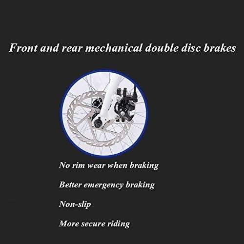 Modenny Road Bike, Simple Outdoor Sport Bicycle for Men Adult Women's Bicycle, Student Men's Double Disc Brake Sports Car Pneumatic Racing 24/26 Inch (Size : 26-inch)