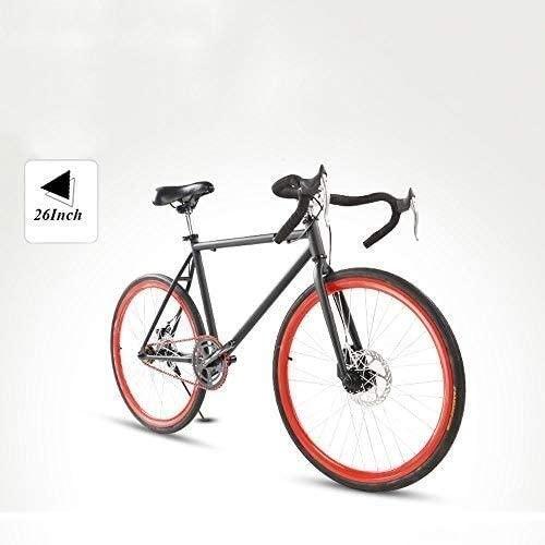 Modenny Road Bike, Simple Outdoor Sport Bicycle for Men Adult Women's Bicycle, Student Men's Double Disc Brake Sports Car Pneumatic Racing 24/26 Inch (Size : 26-inch)
