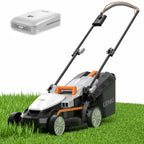 Electric Lawn Mower Cordless,Grass Cutter Machine for 1600 Sq.Ft. Lawnmower with Motor,13 in Cutting Width,8 Gallon Capacity,Cutting Height from 1 to 2.5 in（ 4.0 Battery）