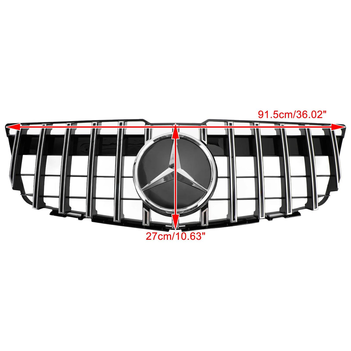 08-12 Benz GLK X204 GT Style Front Bumper Upper Grill Grill Replacement Generic