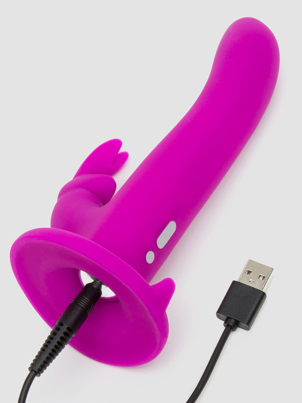 Happy Rabbit Rechargeable Vibrating Strap-On Harness Set, Purple