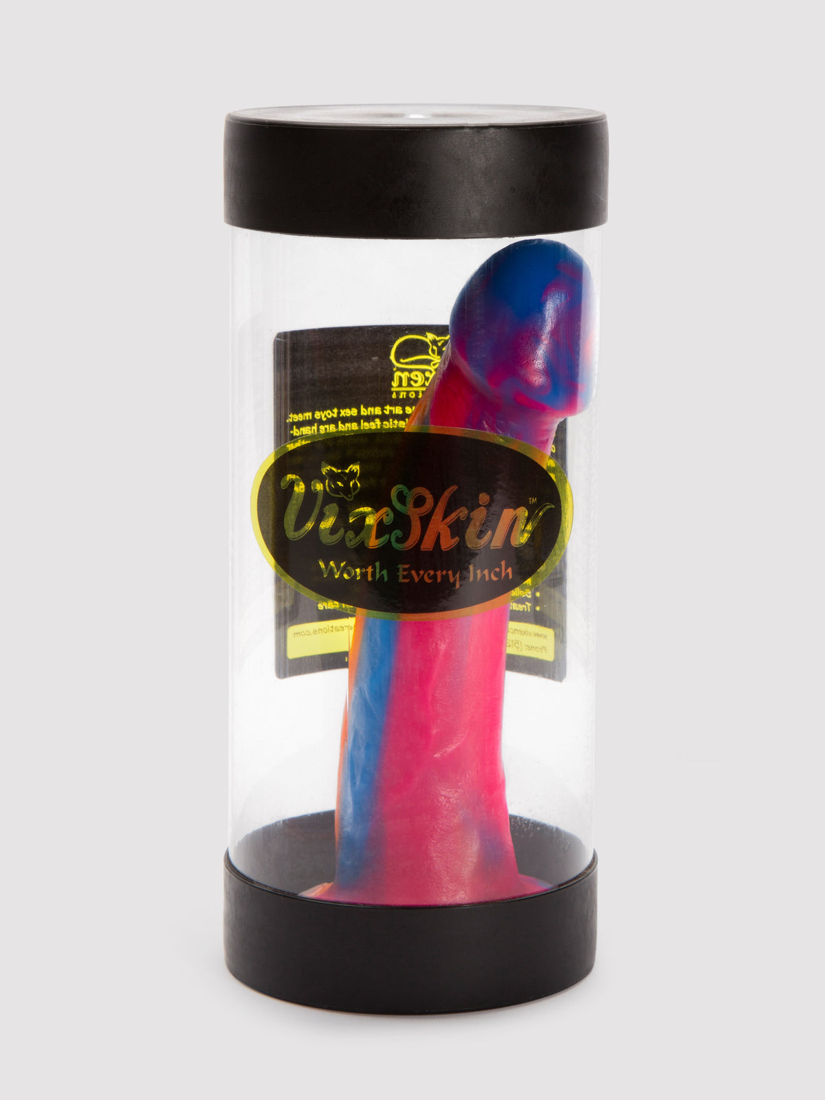 Vixen Mustang VixSkin Bright Realistic Suction Cup Dildo 6.5 Inch, Rainbow | Rainbow