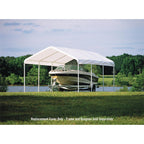 12 ft. W x 20 ft. H Canopy Replacement Cover in White (Fits 2 in. Frame) with Patented Twist-Tie Tension Feature