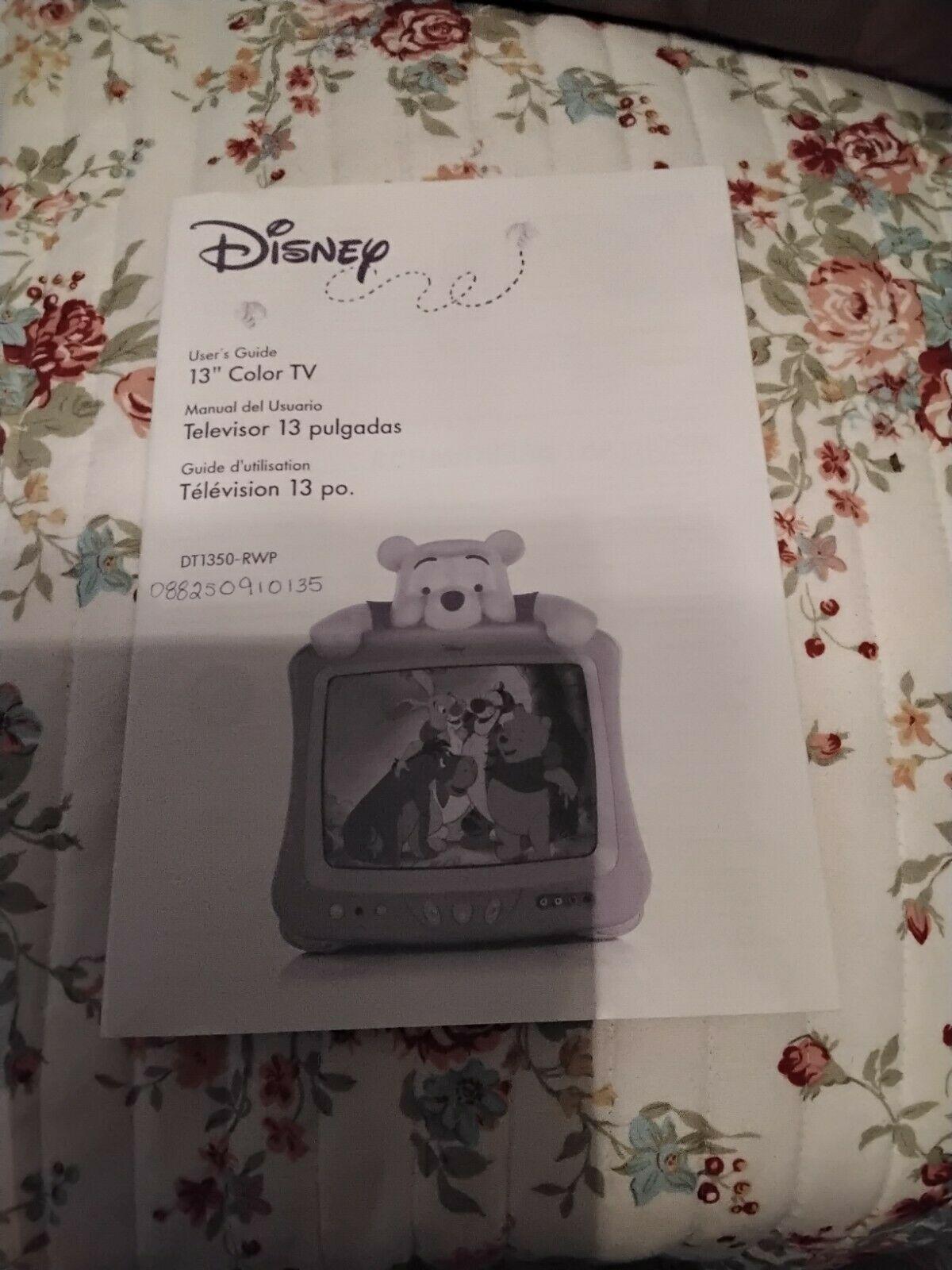 disney winnie the pooh 13"  tv &amp; dvd player set w/ all 3  remotes. with manuals