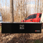 39 Inch Truck Bed Tool Box, Heavy Duty Aluminum Truck StoraOrganizer for Pickup Truck Bed RV Toolbox with Handle and Lock Black