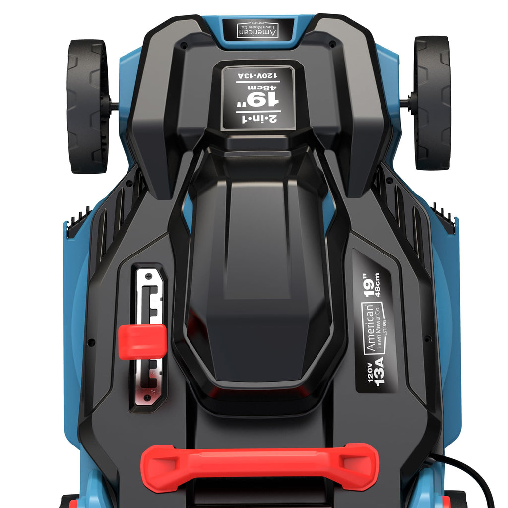 51319 19-inch 13-Amp Corded Electric Push Lawn Mower with Grass Bag