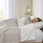 Gracie MIlls Polyester and Cotton Fleece to Sherpa Heated Blanket ST54-0112