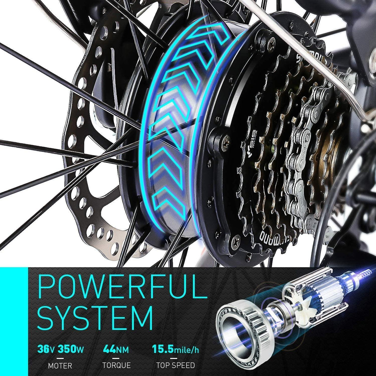 Macwheel 28" Electric Bike, 350W Brushless Motor, 20-50Miles AveraRange, Cruiser Electric Bike for Adults (Cruiser 550)