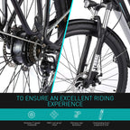 Macwheel 28" Electric Bike, 350W Brushless Motor, 20-50Miles AveraRange, Cruiser Electric Bike for Adults (Cruiser 550)