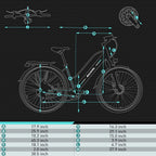 Macwheel 28" Electric Bike, 350W Brushless Motor, 20-50Miles AveraRange, Cruiser Electric Bike for Adults (Cruiser 550)