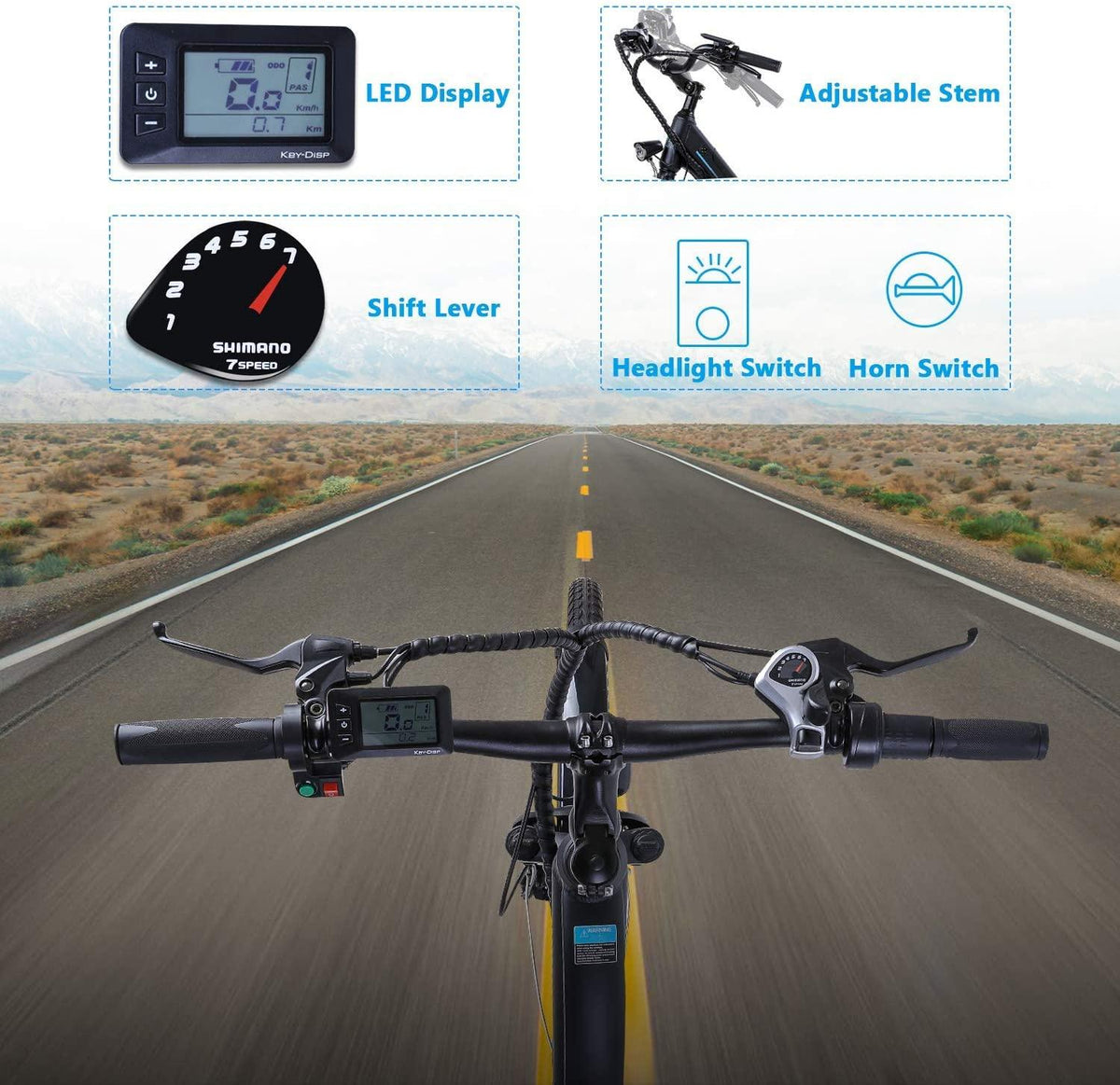 Macwheel 28" Electric Bike, 350W Brushless Motor, 20-50Miles AveraRange, Cruiser Electric Bike for Adults (Cruiser 550)
