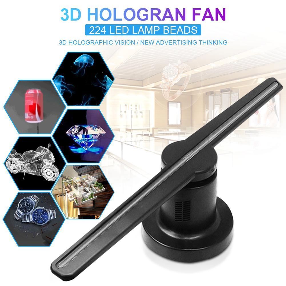 Dettelin 3D Hologram Fan with WiFi High Resolution Holographic Video Projector for Festival Christmas Halloween