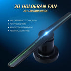 Dettelin 3D Hologram Fan with WiFi High Resolution Holographic Video Projector for Festival Christmas Halloween