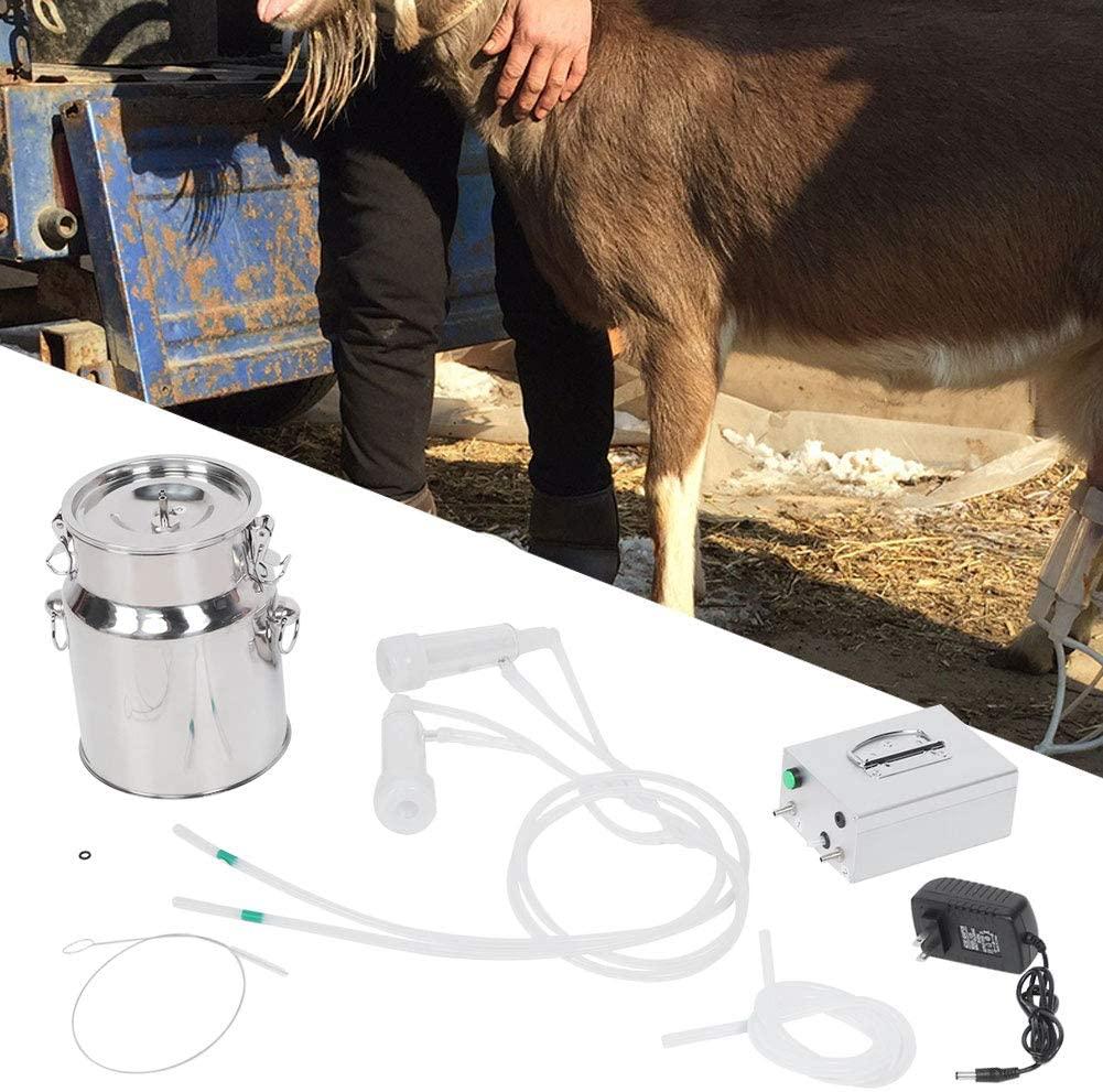 aunmas milking machine for sheep 5l mini electric pulsation milking machine milker livestock husbandry and breeding machine voltage 100-240v(4#)