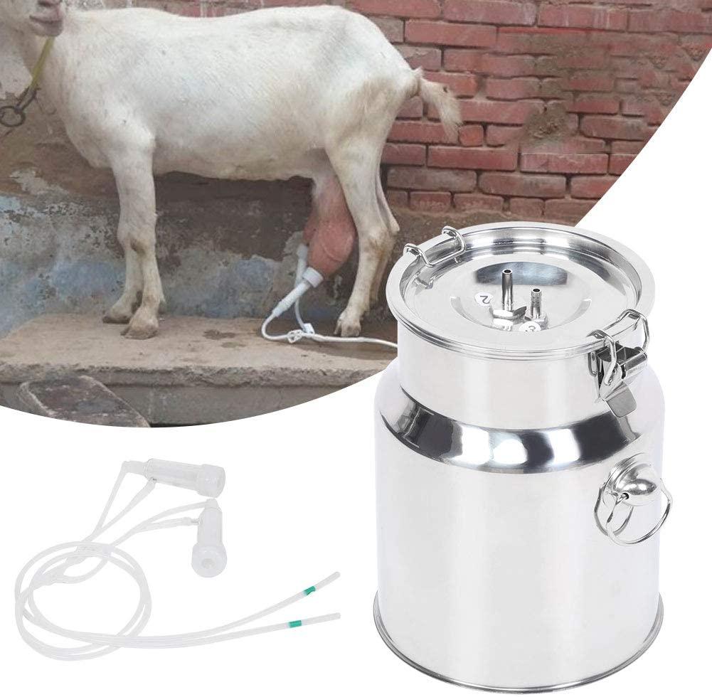 5l electric milking machine for goat cow, vacuum pulsation suction pump milker machine, mini household milking machine, farm goat milking supplies cow milker 110v(sheep use)
