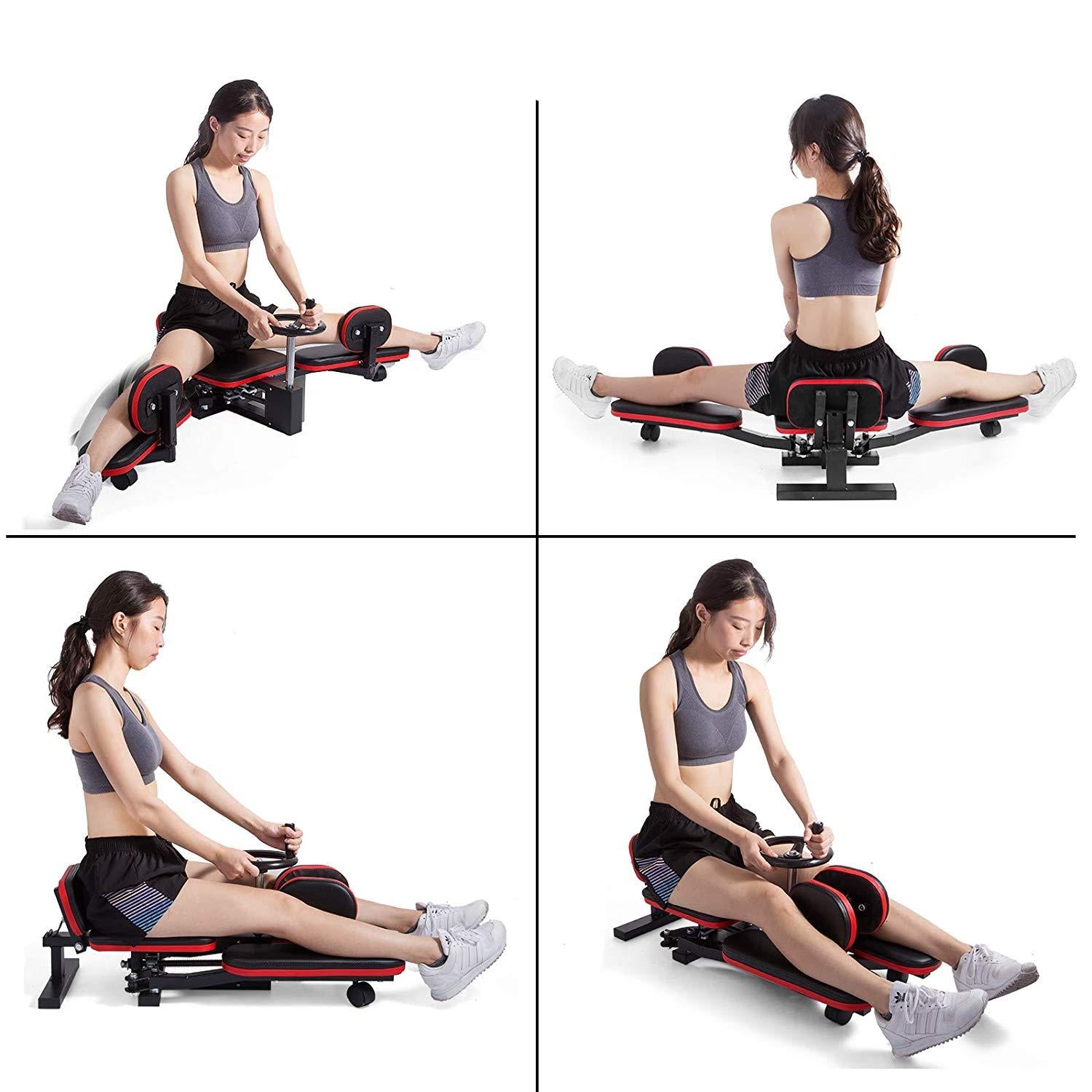 Pro Leg Stretcher 330LBS Leg Stretch Machine Heavy Duty Steel Frame Leg Stretcher Training