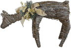 38" LED DrinRattan Deer Fawn Christmas Outdoor Decorations