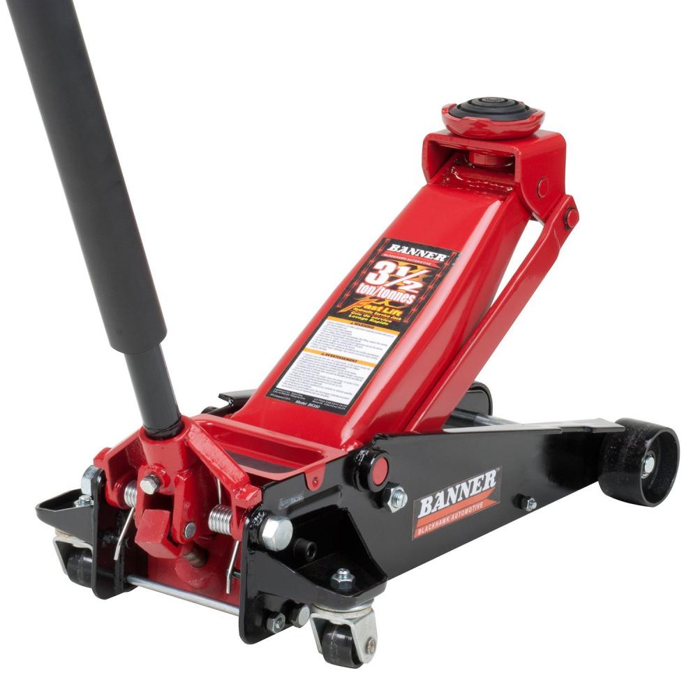 Black/Red Fast Lift Service Jack 3.5 Ton Capacity Jacks Stands Tools Motors