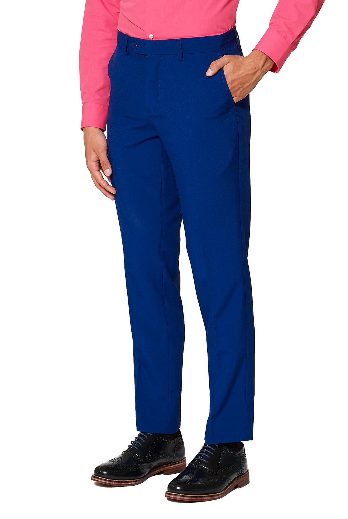 OppoSuits Men's Navy Royale Solid Color Suit