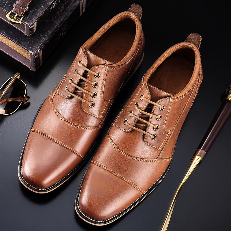 Men's Shoes - Men's Top Quality Genuine Leather Dress Shoes
