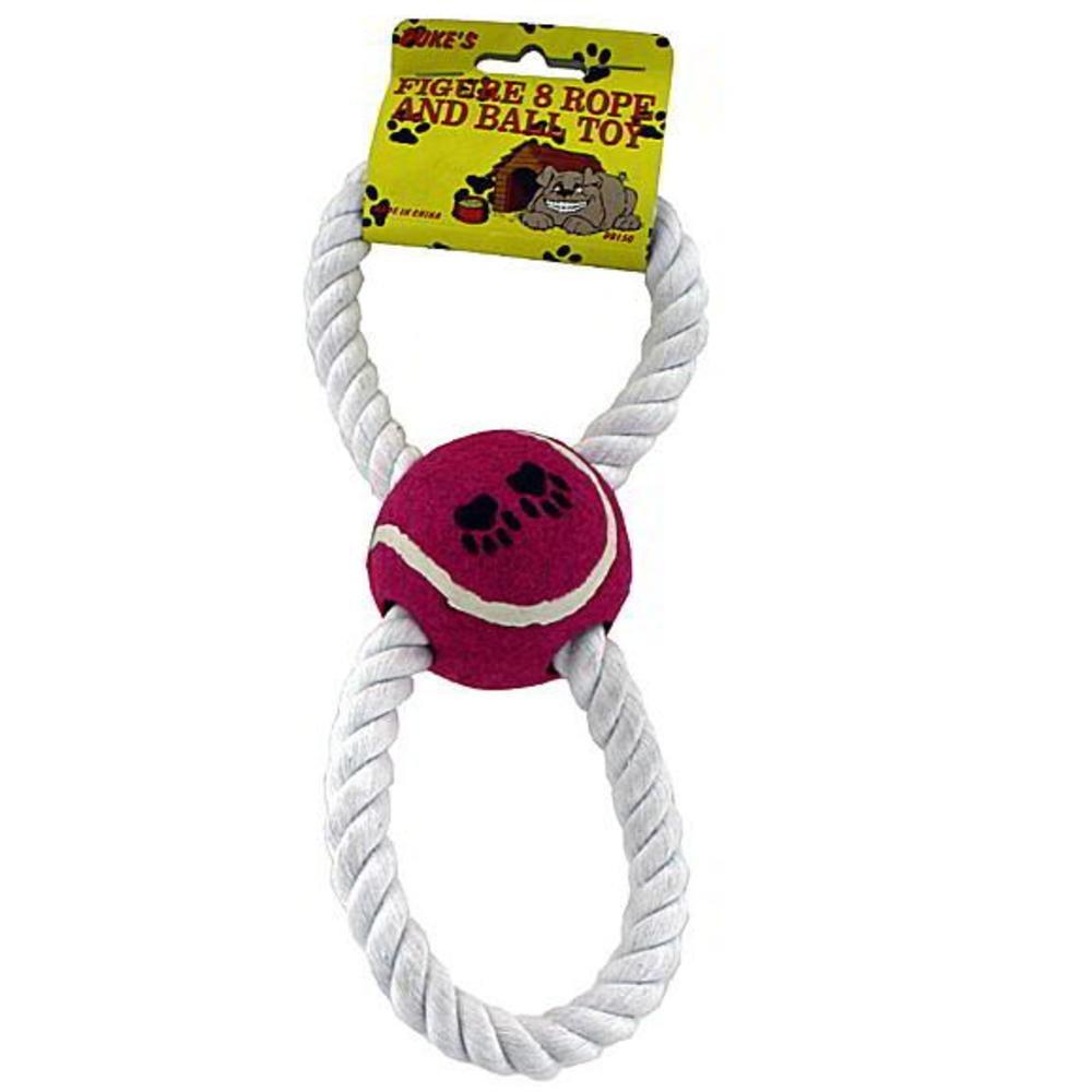 Finding96 Figure-Eight Rope and Ball Dog Toy