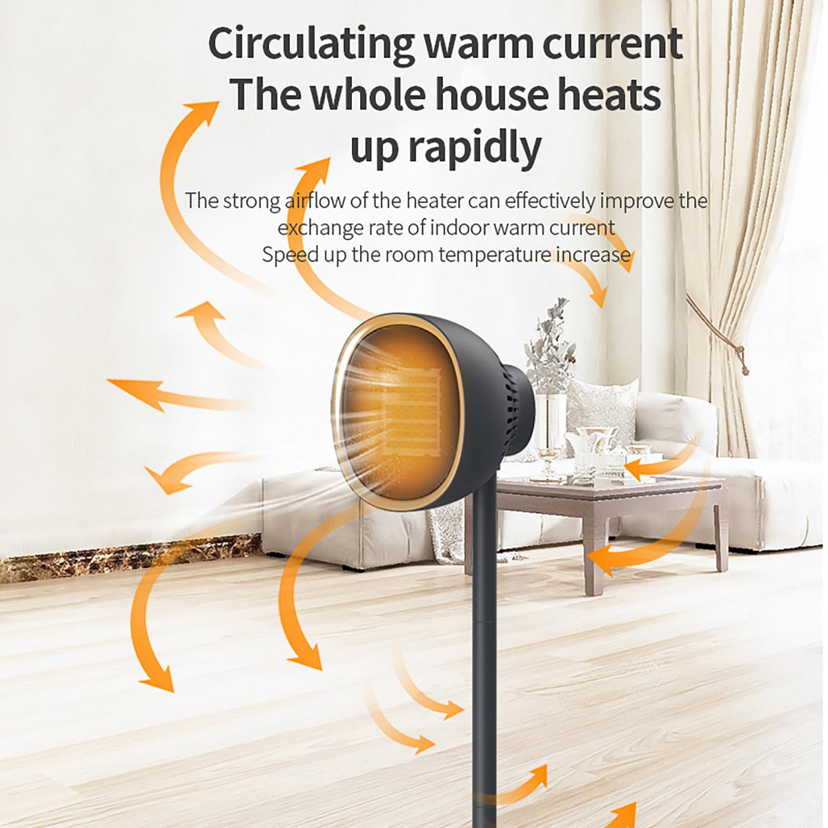 Zedker Electric Radiator Vertical Cooling And Heating Dual-purpose Indoor Fan Heater Warehouse On Clearance
