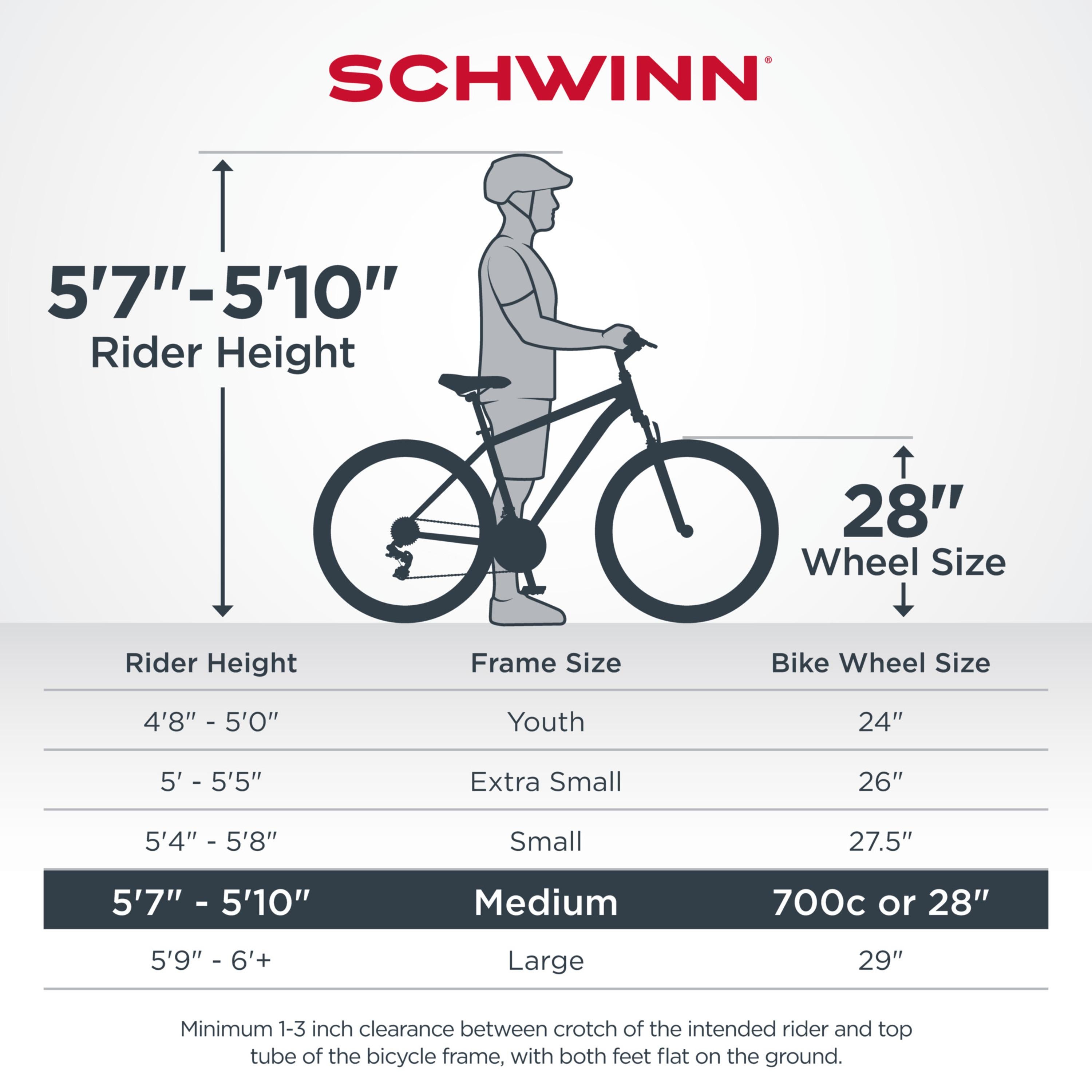 Schwinn GlenHybrid Bike, 21 speeds, 700c wheel, black, mens style frame
