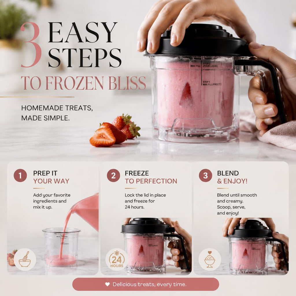 Ice Cream Maker – 11-in-1 Frozen Treat Maker for Ice Cream with 3 Pints, Gelato, Sorbet, Milkshakes & Smoothie Bowls | 800W, 11 One-Touch Programs, Technology | Keto, Vegan, Dairy-Options