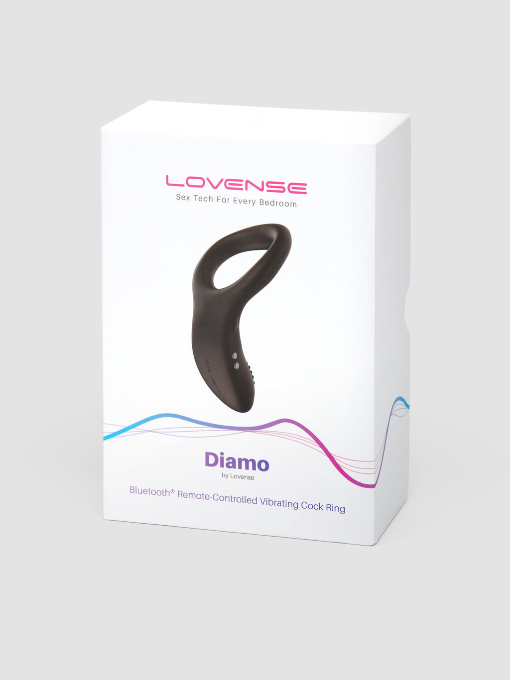 Lovense Diamo App Controlled Rechargeable Cock Ring, Black